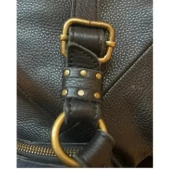 The Sak Collective LADERA Black Pebbled Authentic Leather Crossbody Bag Purse - Picture 6 of 9